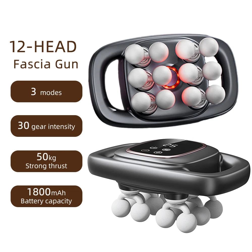 16-Head Fascia Gun High-Frequency Vibration Body Massage Gun Back and Waist Massager Neck Shoulder Massager Muscle masajeador