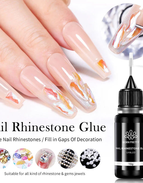 Load image into Gallery viewer, BORN PRETTY Nail Rhinestone Glue 30ML Gel Nail Glue for Nail Charm 3D Nails Bling Gel for Decoration Nails Gems Nail supplies
