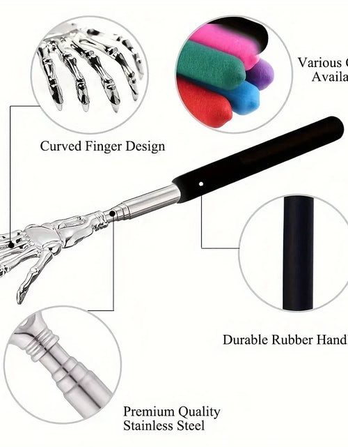 Load image into Gallery viewer, Portable Stainless Steel Telescopic Back Scratcher Extendable Scratcher Back Massager Tool For Blood Circulation Relax Health
