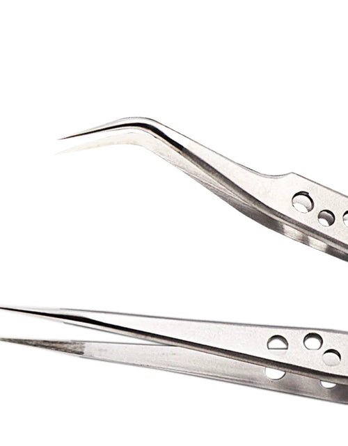 Load image into Gallery viewer, Electronics Industrial Tweezers Precision  Anti-static Curved Straight Tip Stainless Forceps Phone Repair Hand Tool
