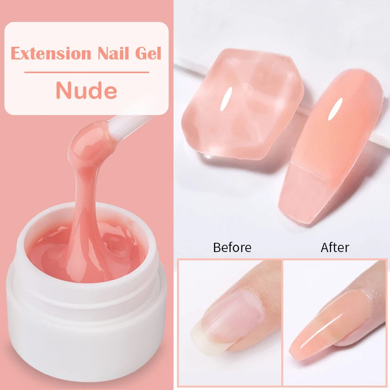 LILYCUTE 6 IN 1 Extension Gel Nail Polish Acrylic Construct Hard Gel Soak Off Self Leveling Reinforcement Gel For Nail HEMA FREE