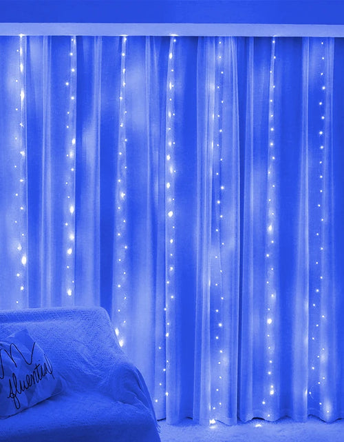 Load image into Gallery viewer, 3/6M USB LED Curtain 8Modes Remote Control String Lights Holiday Wedding Fairy Garland Lights For Bedroom Living Room Decor
