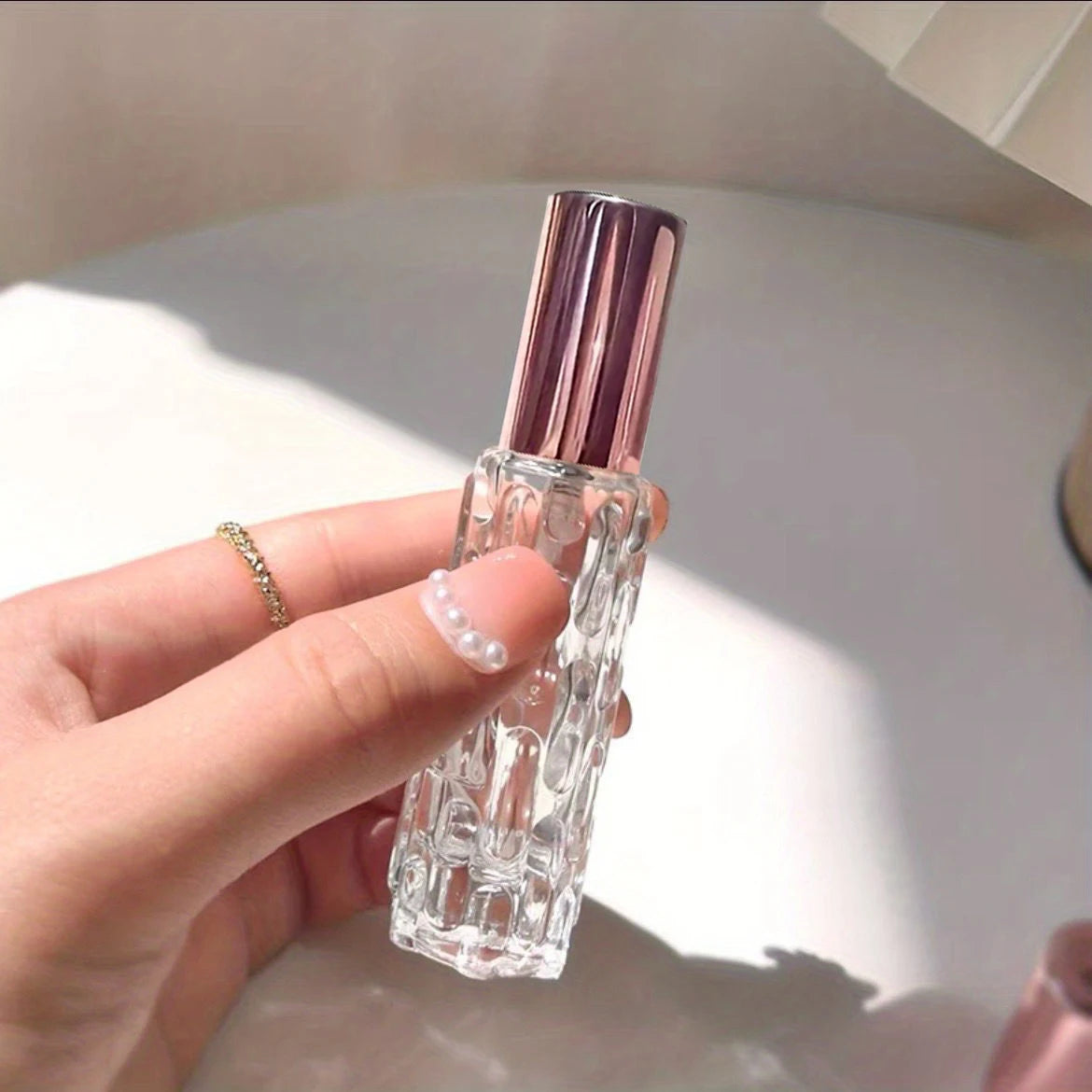 1/3/6pcs+4 accessories 10ml travel mini perfume atomizer container with 3 spray bottles, 2 funnels, 2 dispenser diviners