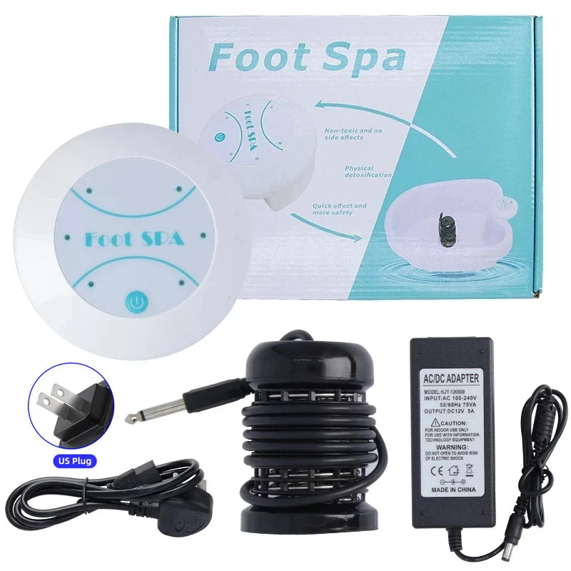 Detox Ionic Foot Spa Bath Machine vibration Whirlpool Care Arrays Aqua Healthy Therapy Deep Tissue Clean Foot Bath Spa Massager