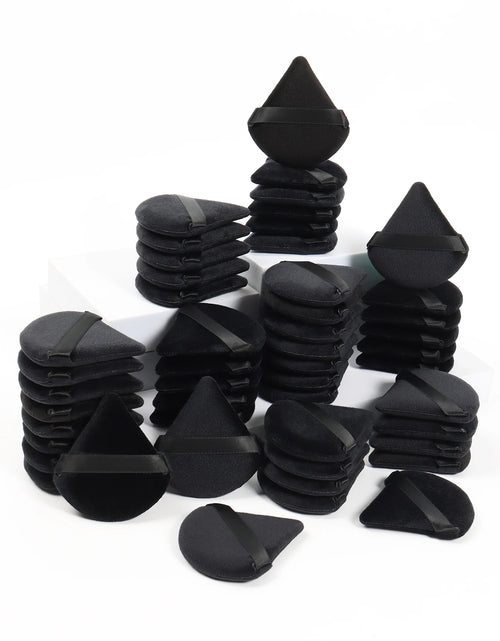 Load image into Gallery viewer, Black Triangle Powder Puff Facial Makeup Sponge Soft Velvet Cosmetics Puff Mixer Beauty Foundation Make-Up Sponge Makeup Access
