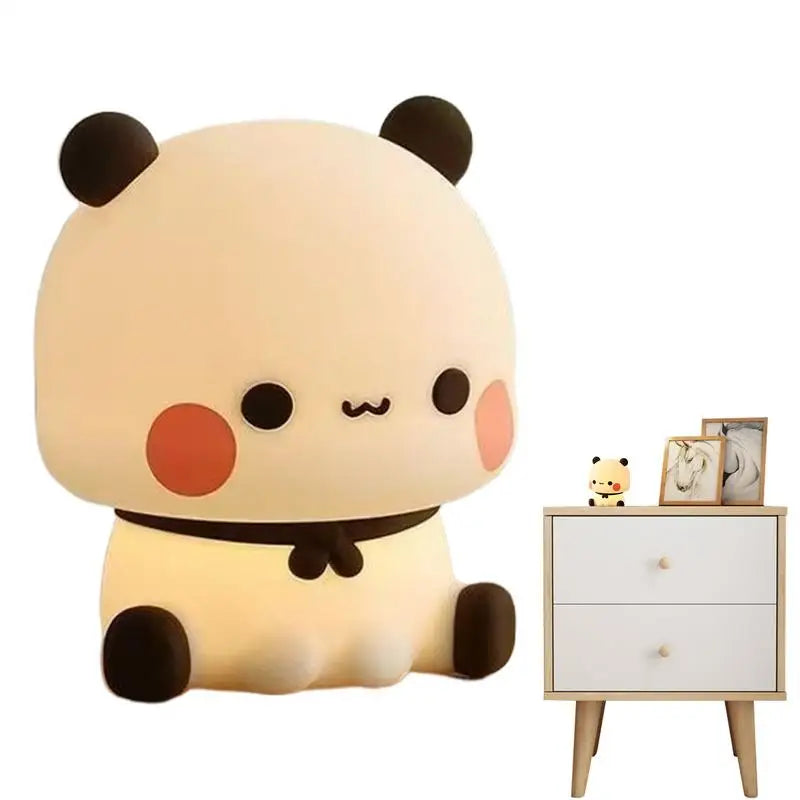 LED Night Lights Cute Panda Silicone Lamp USB Rechargeable Touch Night Lamp Bedside Decor 3 Modes Dimmable Kids Baby nightlight